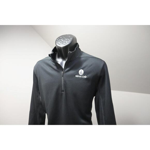 Nike Golf Jacket Dri Fit Performance 1/4 Zip Pull Over Black Mens Sz Medium - Picture 1 of 11